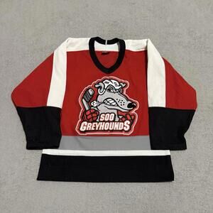 CCM Soo Greyhounds #9 Mallinger Hockey Jersey Youth S/M Red